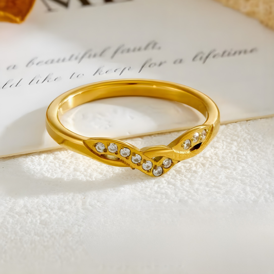 Liora Infinity Shine 18k Gold Plated Ring
