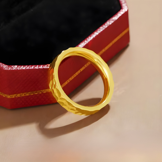 Solenne Hammered 18k Gold Plated Ring